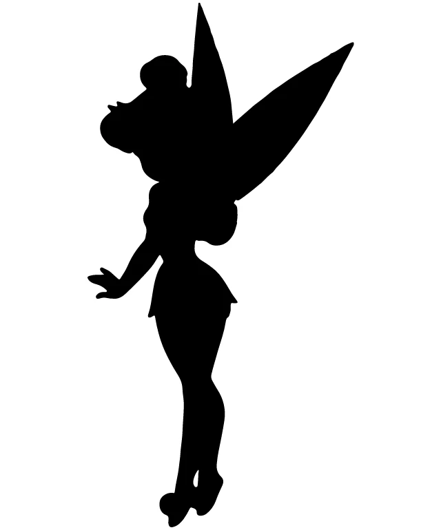 Silhouette of a Tinkerbell-like Fairy