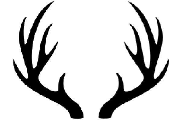 Stylized Antlers against a White Background