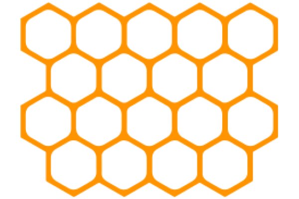 Orange Honeycomb Pattern on a White Background