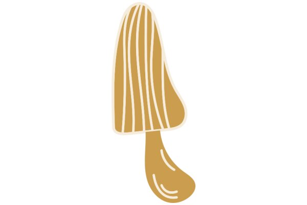 Simplistic Illustration of a Mushroom with a Stem