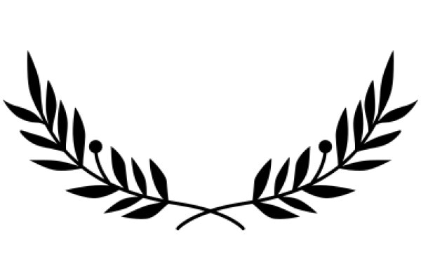 Elegant Black Laurel Wreath Design