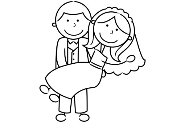 A Heartwarming Illustration of a Couple's Love