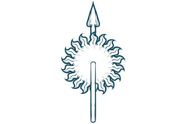 Stylized Illustration of a Flame and a Flute