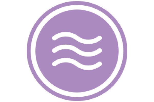 A Purple Icon with a Wavy Line Design