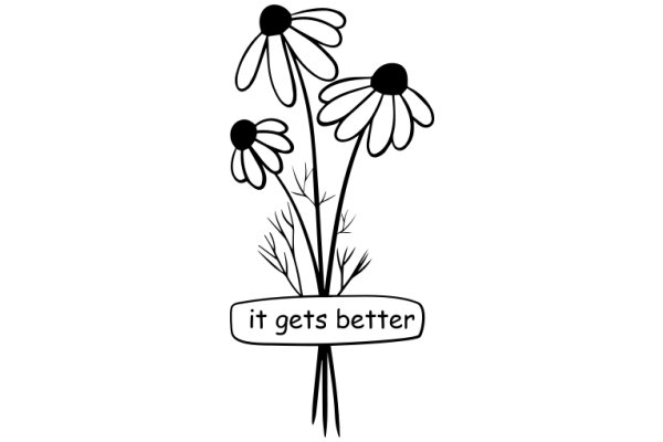 A Whimsical Flower with a Positive Message