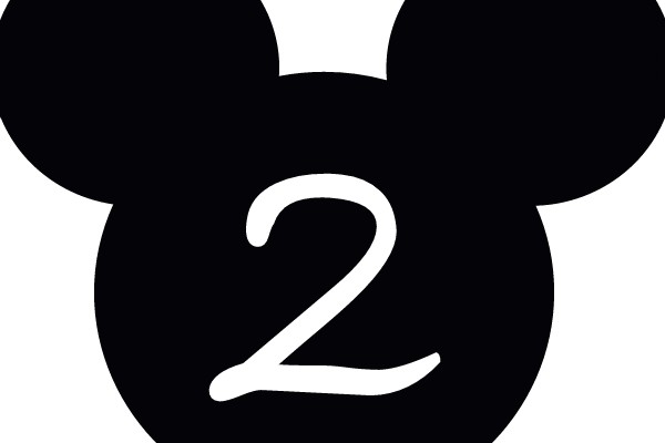 Mickey Mouse Icon with Number 2