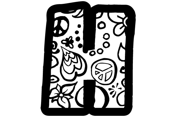 Peaceful Patterns: A Illustration of Nature and Symbolism
