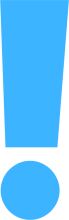 A Simple, Blue Exclamation Mark
