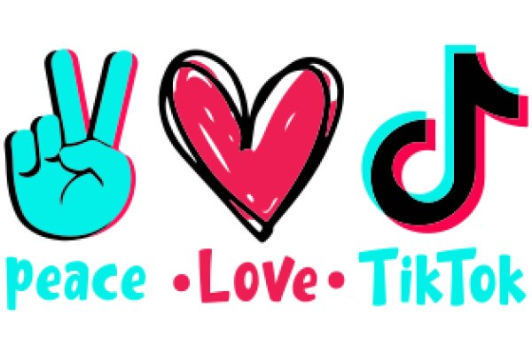 A Graphic Design of a Peace Sign, a Heart, and a Musical Note, Representing Peace, Love, and Music.