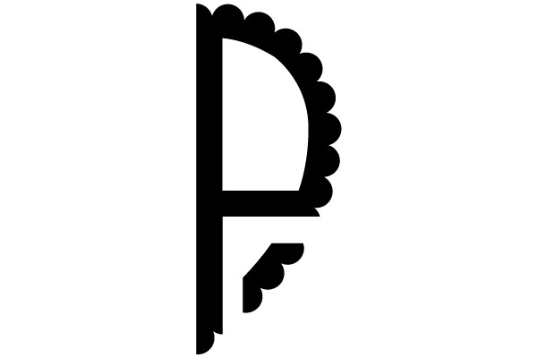 A Scalloped-Patterned Letter P