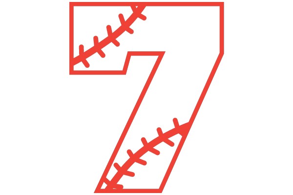 Stitched Baseball Number 7
