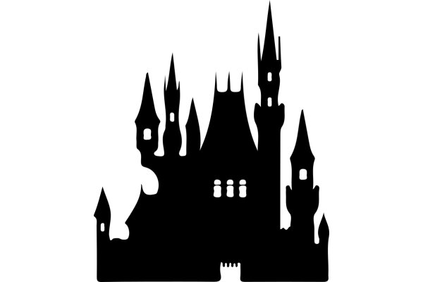 Silhouette of a Castle and Its Surroundings