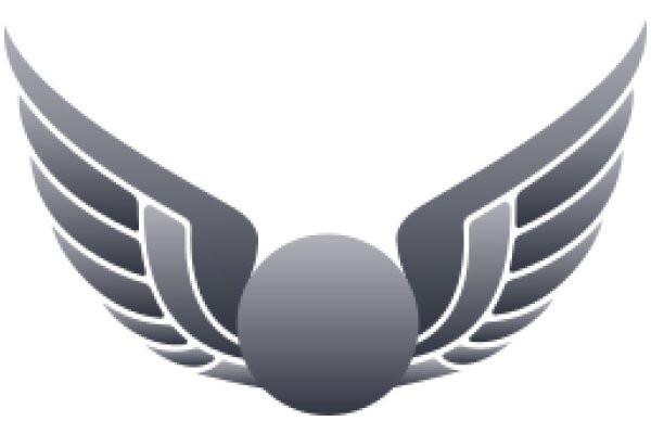 Stylized Grey Wing with a Rounded Center