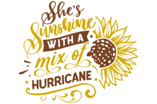 She's Sunshine with a Mix of Hurricane: A Graphic Design Showcasing the Contrasting Elements of Life