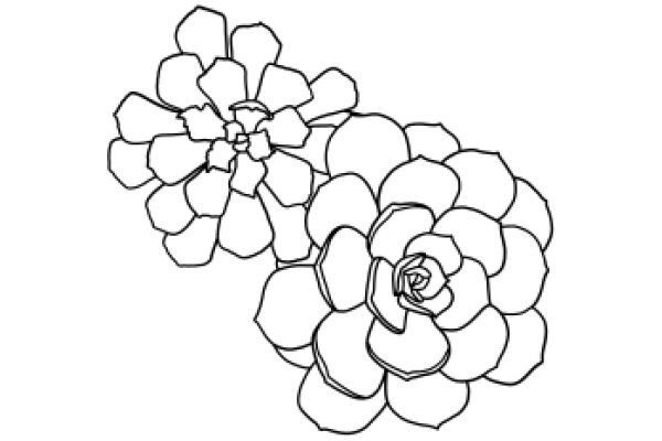 Stylized Floral Pattern with a Rose at the Center