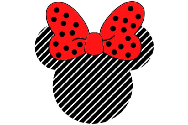 Vibrant Red Ladybug with Black Spots on a Striped Background