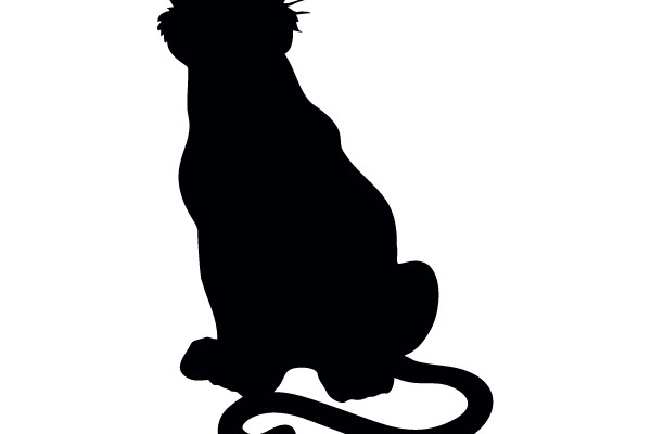 Silhouette of a Leaping Cat