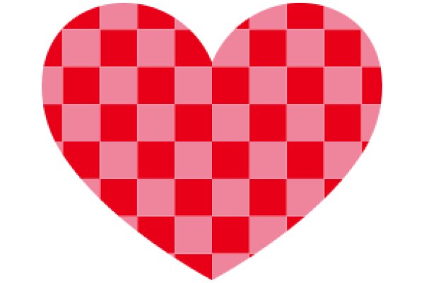 Vibrant Red Checkered Heart Emoji
