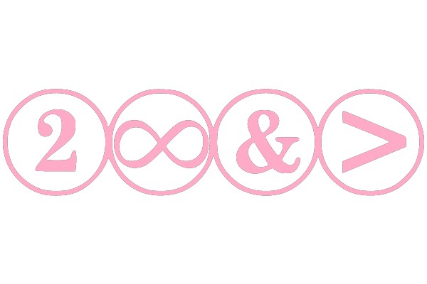 Pink Symbols in Circular Frames