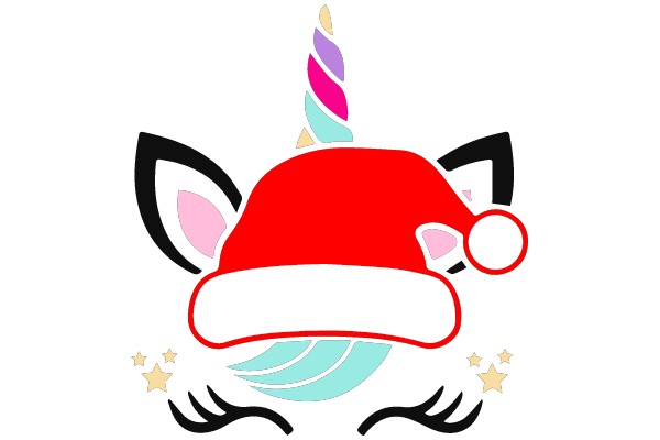 Magical Christmas Unicorn Portrait