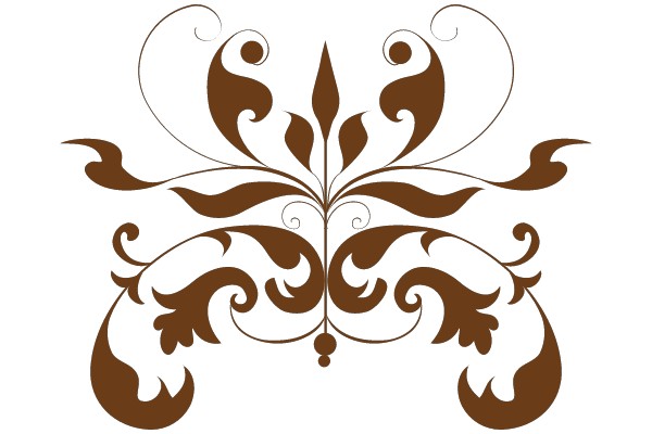 Symmetrical Floral and Swirl Design.