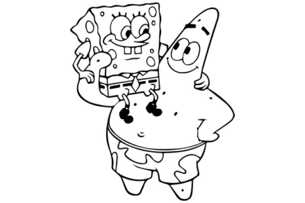A Playful Interaction: SpongeBob and Patrick Star