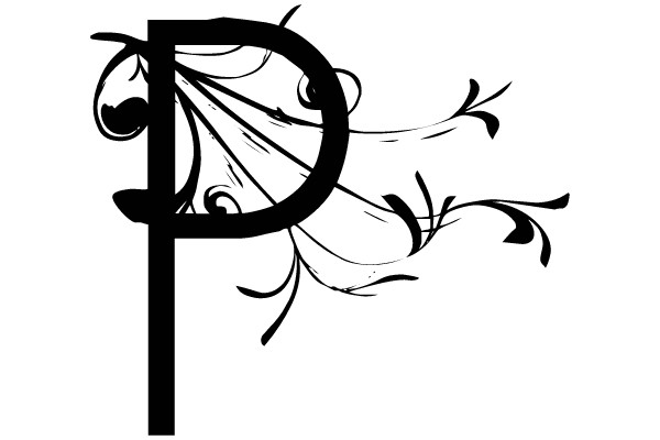 Floral Letter 'P'