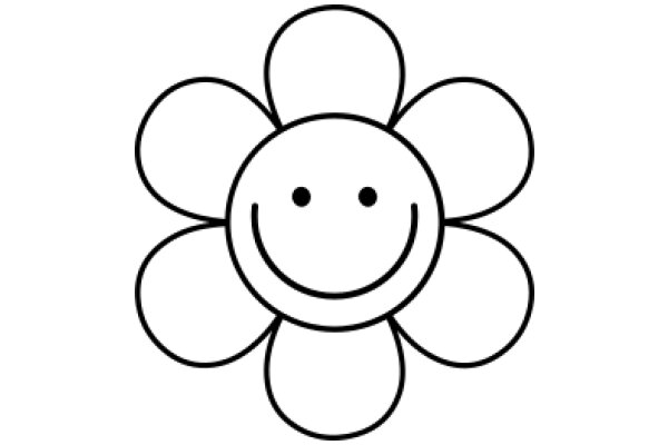 Simplistic Smiling Flower Emoji