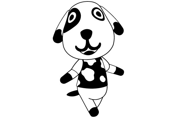 Joyful Pup: A Cartoon Dog
