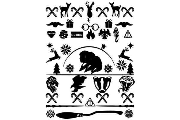 A Festive Collection of Holiday Symbols and Icons