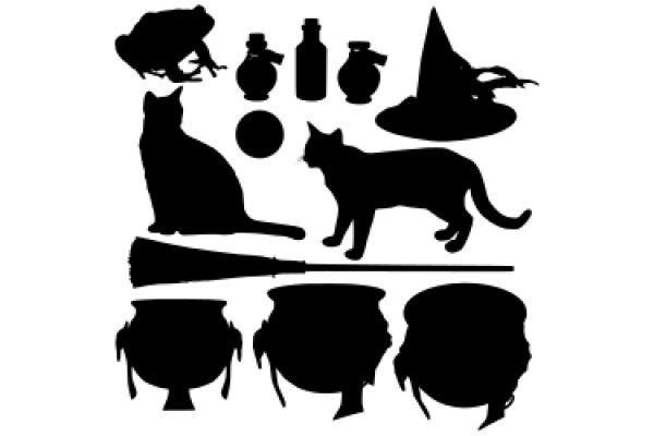 A Silhouette Collection of Halloween-themed Items