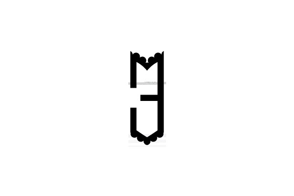 Gothic Font with Heart Design