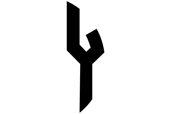 Black Y-Shaped Symbol
