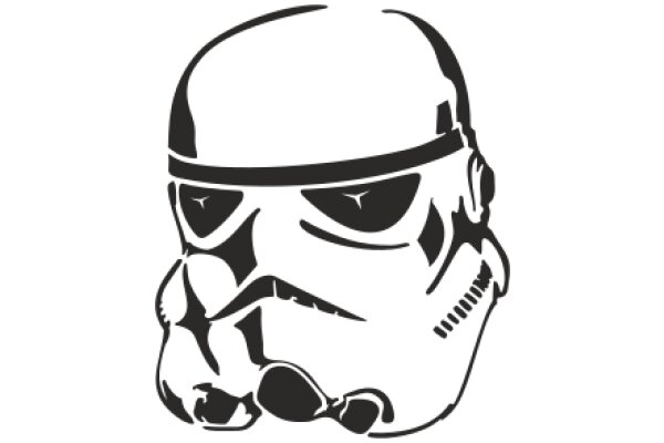 A Stylish Portrayal of a Stormtrooper Head