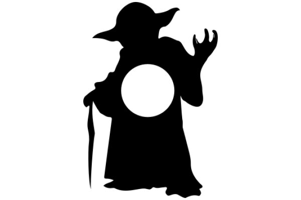 Silhouette of a Jedi Knight with a Lightsaber