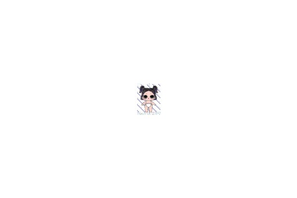 Cartoon Character with Pigtails and Diaper.