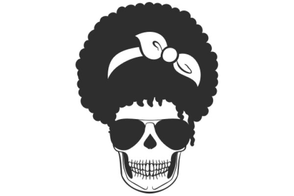 Stylish Skull with Sunglasses and Bow