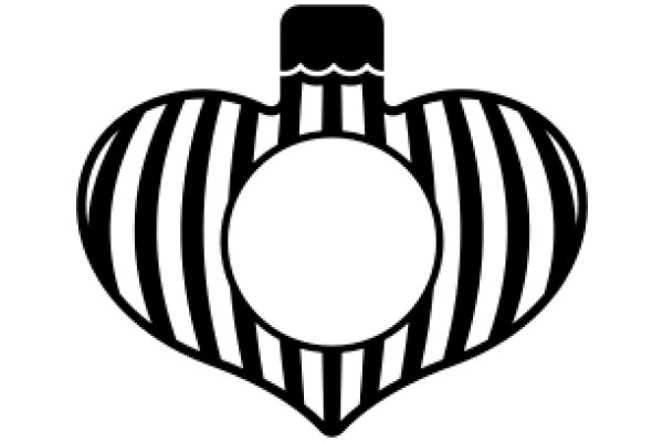 Striped Heart with a Round Center