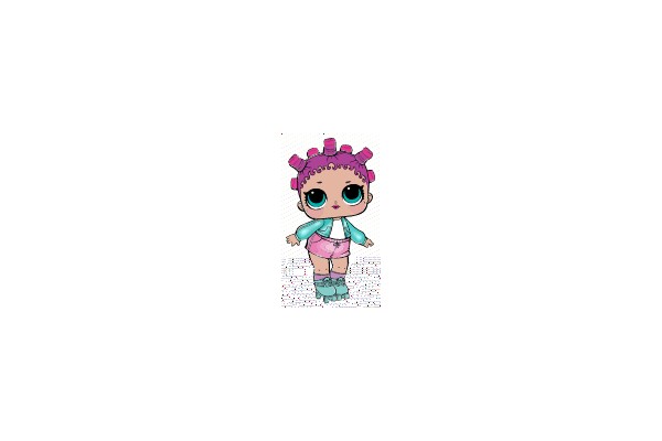 Skateboarder Doll with Purple Hair and Roller Skates