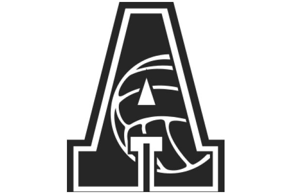 A Logo: A Graphic Design of a Letter 'A' with a Basketball Design Inside It