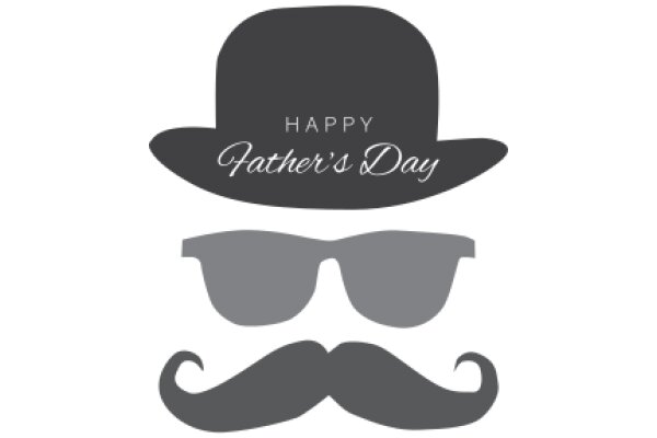Celebrating Father's Day with a Touch of Style: A Graphic Design of a Hat and Sunglasses