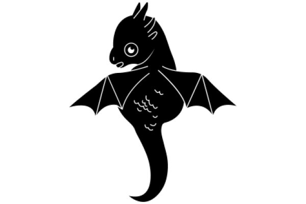 Stylized Illustration of a Bat