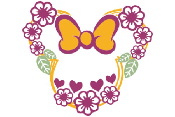 Whimsical Floral Wreath with a Playful Butterfly