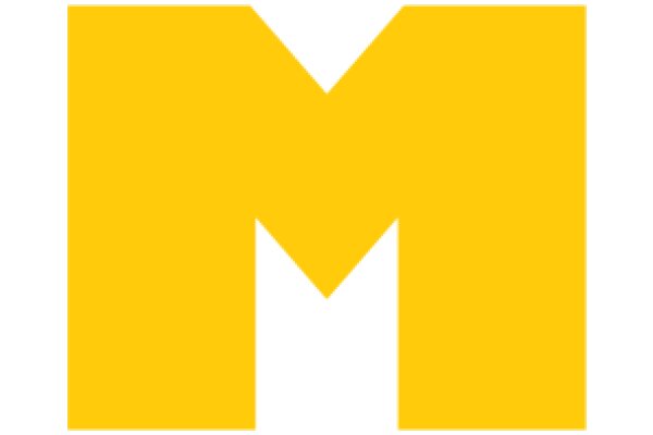 A Solid Yellow 'M' on a White Background