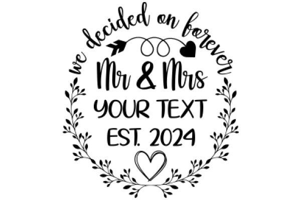 A Heartfelt Decision: Mr. & Mrs. Your Text Est. 2024