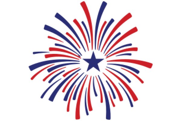 Vibrant Starburst Design with Red, White, and Blue Colors