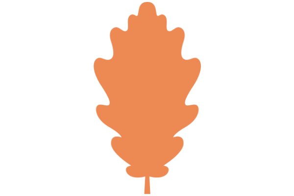 Vibrant Orange Maple Leaf Icon
