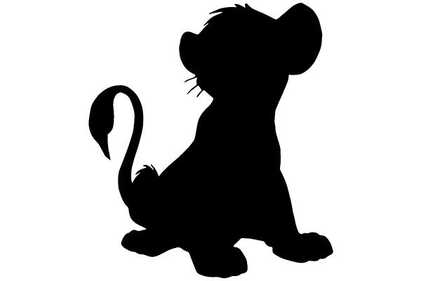 The Silhouette of a Young Lion
