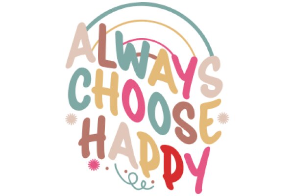 Always Choose Happiness: A Colorful Affirmation Poster