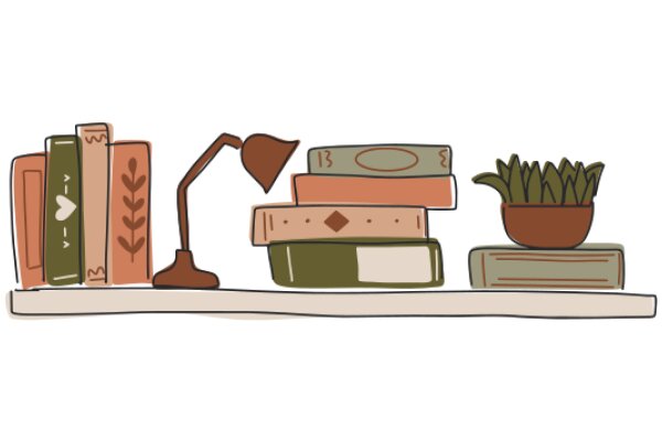 A Cozy Corner with Books and Plants